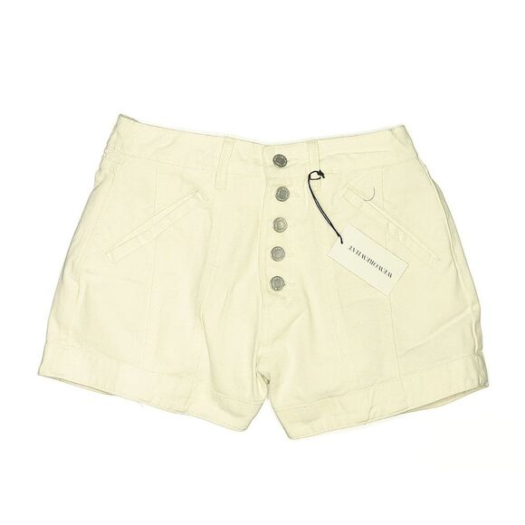 NWT WeWoreWhat Cream High-Waisted Shorts size 27 - Picture 1 of 4